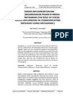 Peranan Influencer Dalam Mengkomunikasikan Pesan D