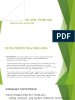 Sistem Pemerintahan, Politik Dan Hukum Di Indonesia