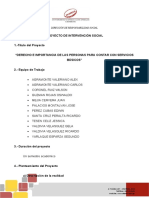 Esquema Del Proyecto de Intervencion Social