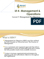 Unit 4 - Week 5 - Management by Objectives