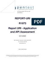 Report URI - 2020 Penetration Test Report
