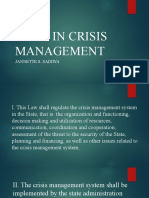 Laws in Crisis Management (MAEd)