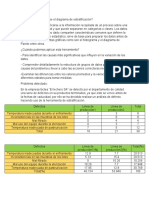 Diagrama de estratificación para análisis de defectos en línea de producción láctea