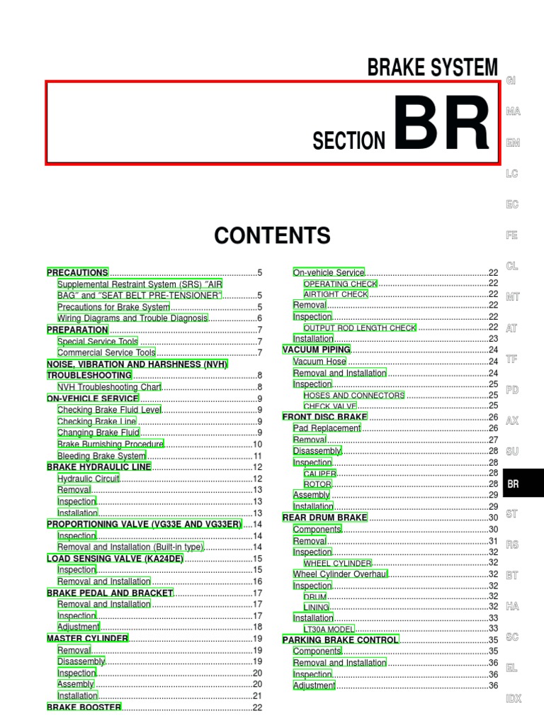 Brake System: Operating Check Airtight Check | PDF | Airbag | Anti Lock ...