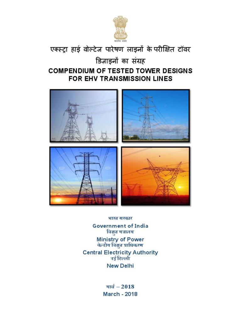 Compendium of Tested Tower Designs For Ehv Transmission Lines PDF