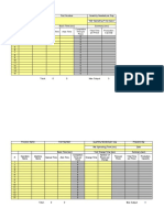 Process Name Part Number Quantity Needed Per Day Net Operating Time (Sec)