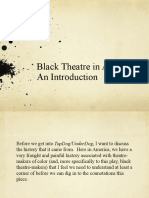 Black Theatre in America: A Concise History