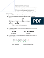 Nomenclatura de Tioles y Sulfuros