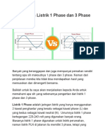 Pengertian Listrik 1 Phase Dan 3 Phase