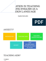 Preparation in Teaching by Using English As A