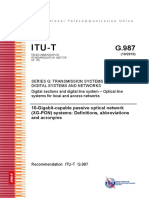 Itu-T: 10-Gigabit-Capable Passive Optical Network (XG-PON) Systems: Definitions, Abbreviations and Acronyms