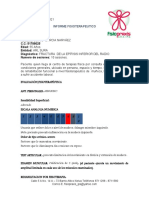 INFORME FIDIOTERAPEUTICO ARL EQUIDAD SR Fredy Polanco