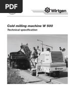 Cold Milling Machine W 500: Technical Specification