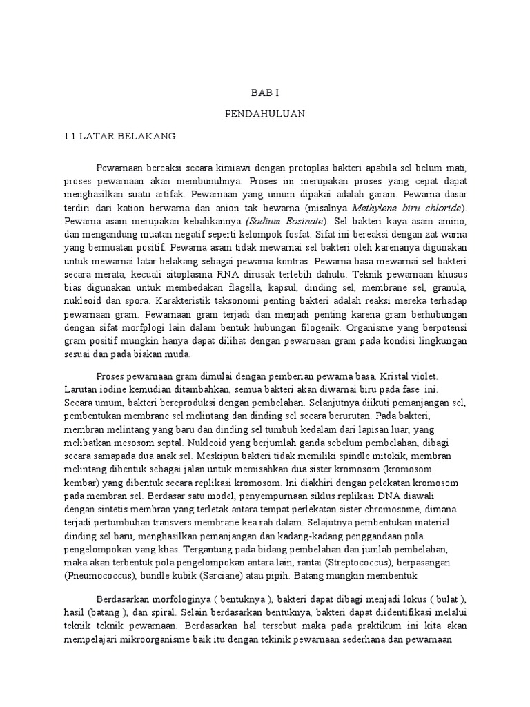 LAPORAN TEKNIK PEWARNAAN BAKTERI-dikonversi | PDF
