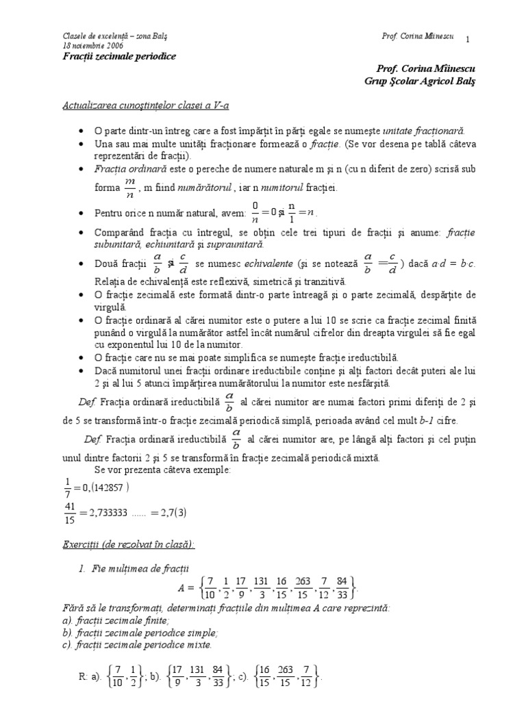 Fractii Periodice Curs