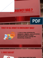 Essential emergency bag items