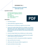 Basic Input/Output Functions and Uart Access: Experiment No. 1