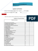 Observe Analyze Reflect: Checklist On Classroom Routines