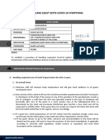 Handling Guest With Covid-19 Symptoms: Area Department Position Responsible Procedure Standards Sop Code