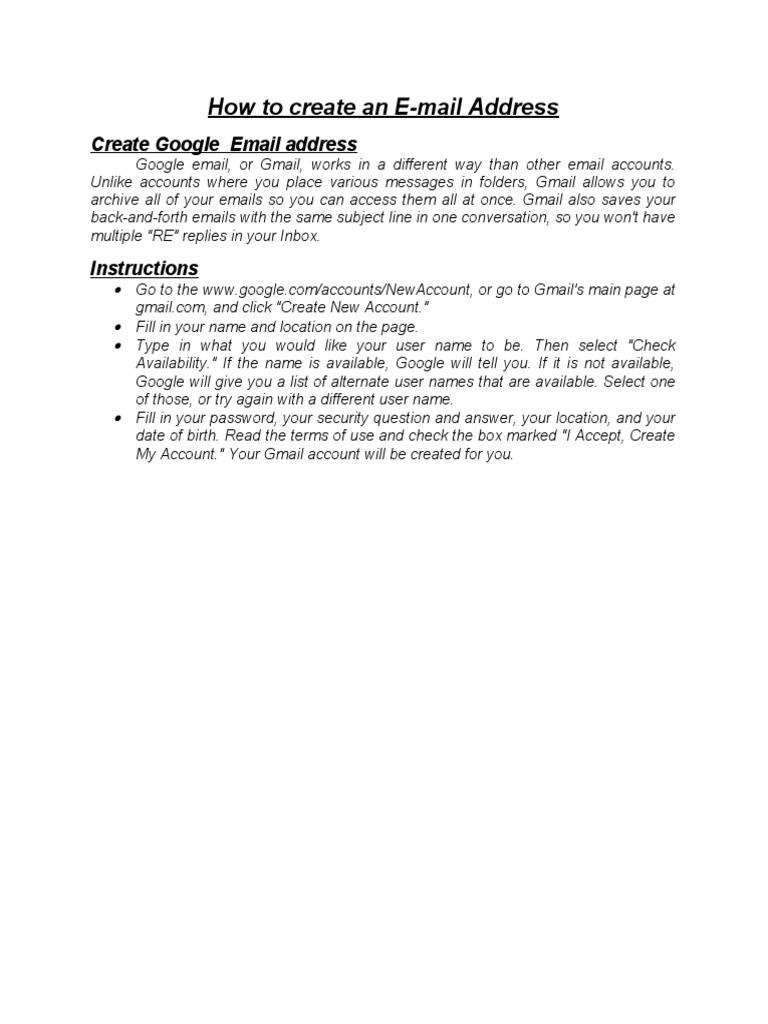 Create a Gmail Account Guide | PDF | Gmail | Search Engine Optimization