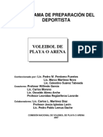 PROGRAMA DE PREPARACIÓN DEL DEPORTISTA VOLEIBOL DE PLAYA O ARENA