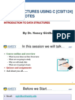 Data Structures Using C (Csit124) Lecture Notes: by Dr. Nancy Girdhar