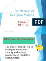 Chapter 3 - The Nature of Decision Making