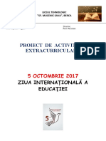 5 Oct 2017 Proiect Activ Extracurric