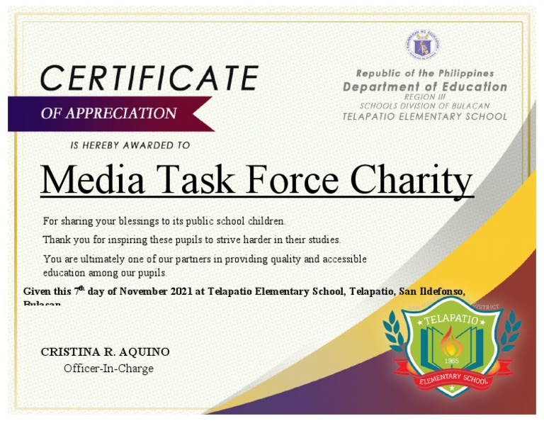 Certificate For Stakeholders 20212022 PDF