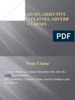 Types of Clauses by Class Words