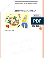 Matemática aplicada - Mezclas y aleaciones