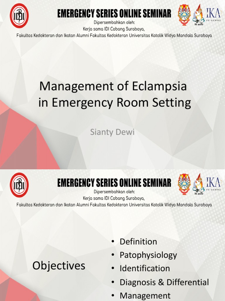 Eclampsia Management in Emergency Rooms | PDF | Childbirth | Fetus