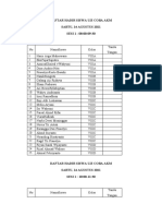 Daftar Hadir Siswa Uji Coba Akm