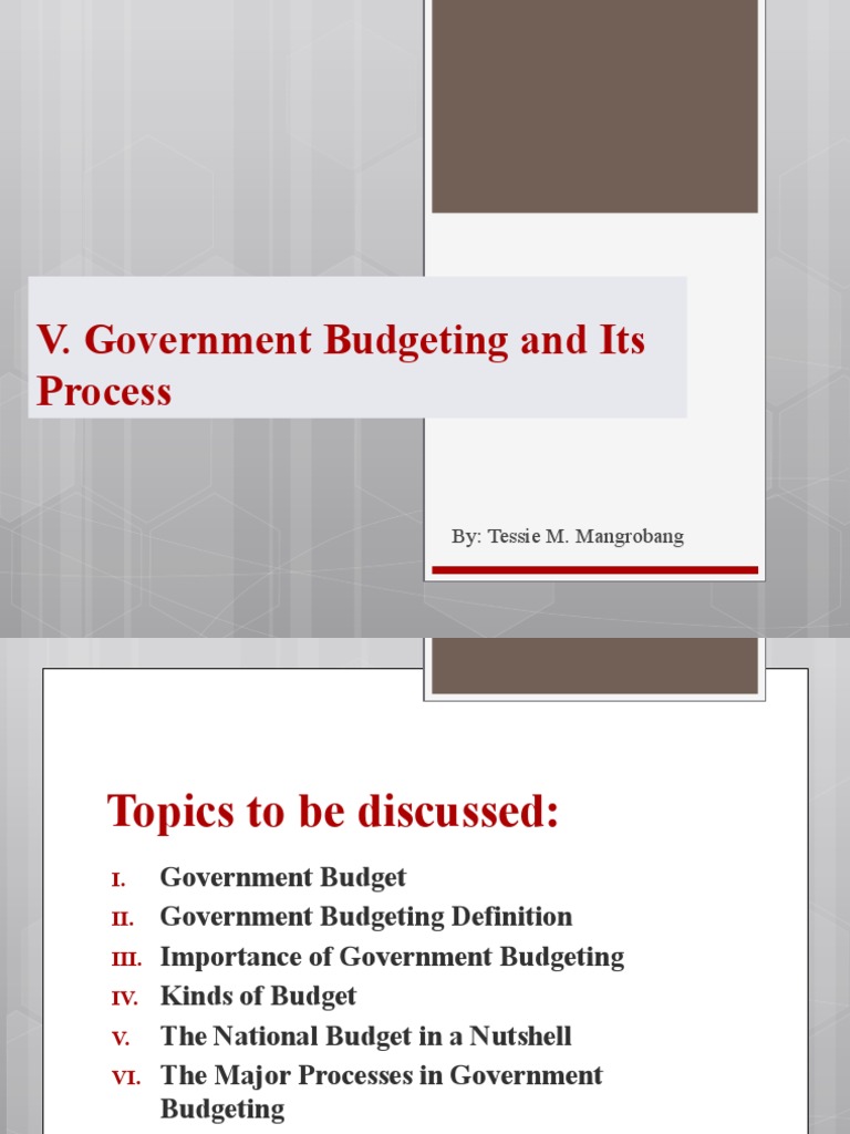 Overview of Government Budgeting Process | PDF | Budget | Government ...