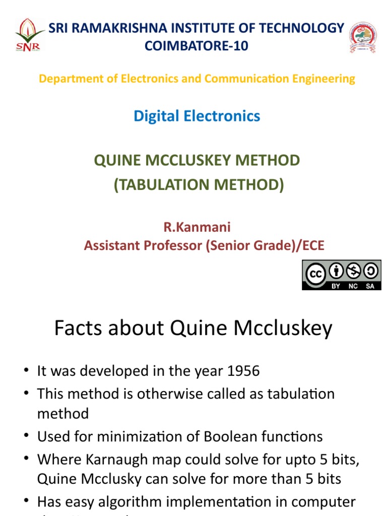Quine Mccluskey Verfahren Pdf , Two-Level Boolean Minimization – RQWYPU