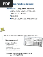 01 Lecture 3 Advanced Excel Functions