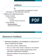 Introduction to Information Retrieval Relevance Feedback Techniques