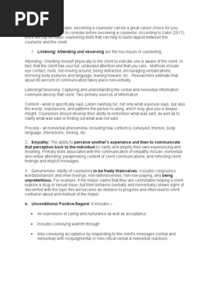 COUNSELING NOTES