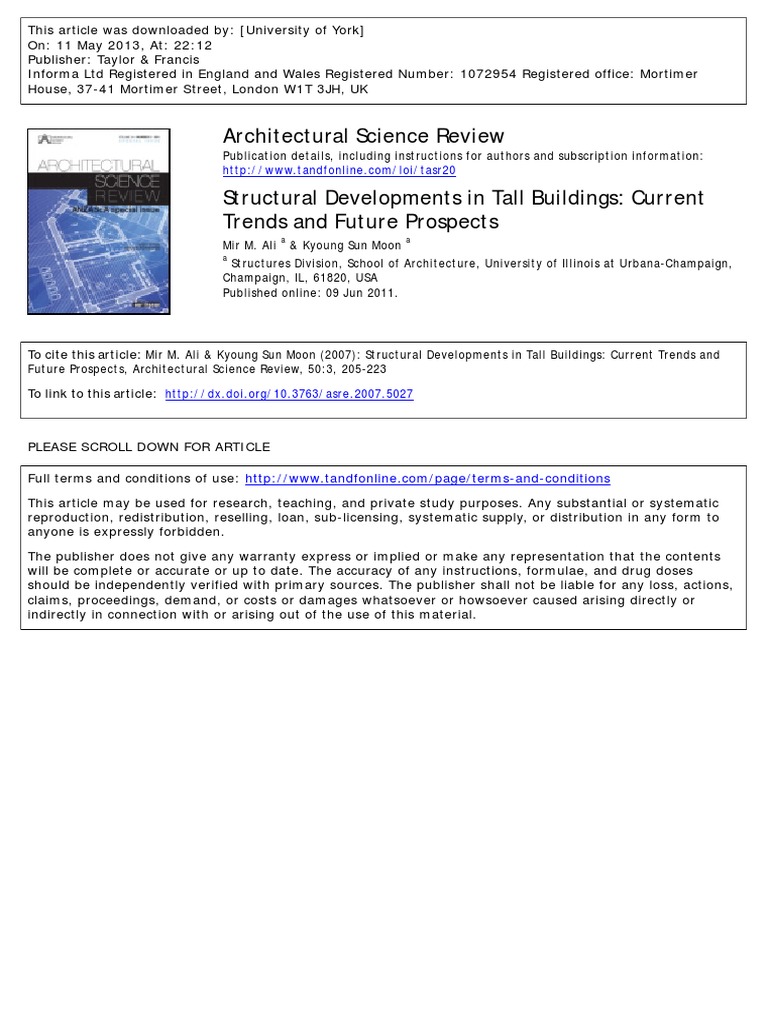 Trends in Tall Building Structures | PDF | Truss | Building Engineering