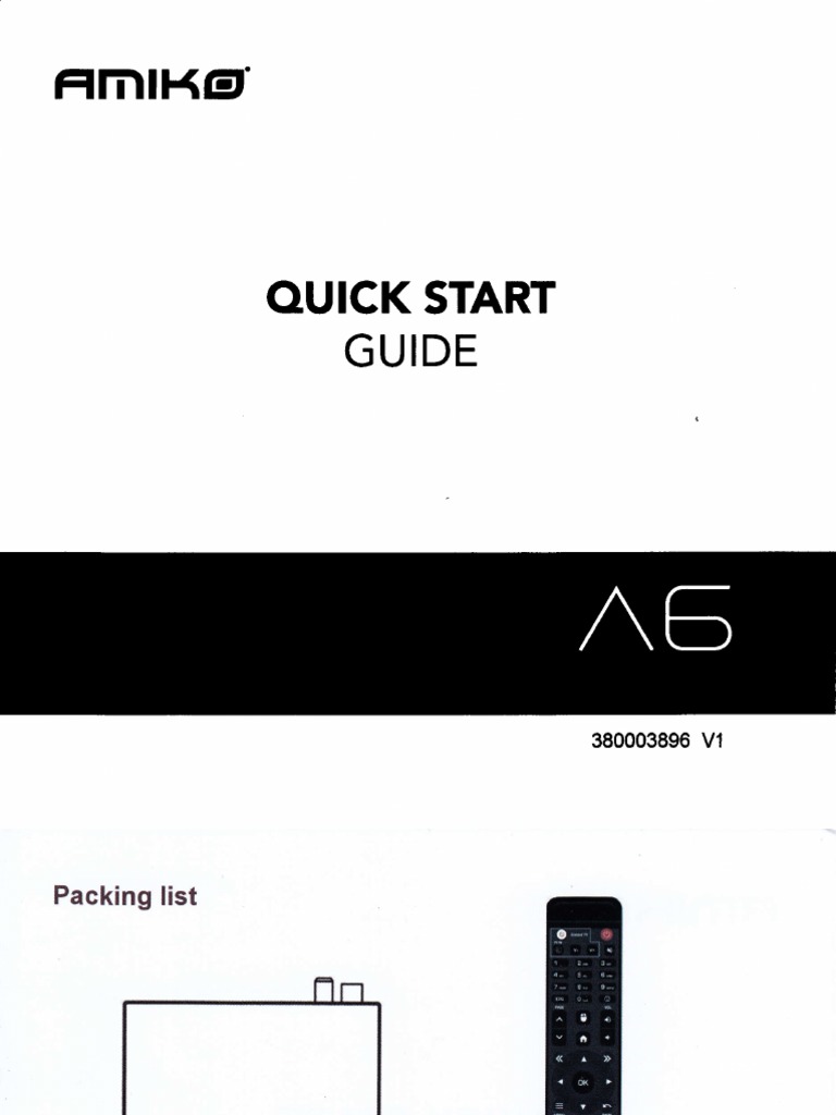 Amiko Mini Combo Setup Guide | PDF | Wireless Lan | Cable Television