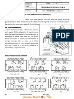 Devoir de Contrôle N°1 - Génie Électrique Fraiseuse Automatique - 3ème Technique (2011-2012) MR Imedach