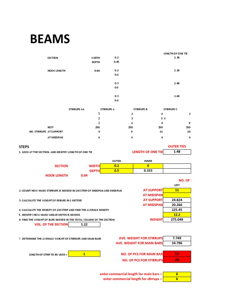 Calculator Rebar PDF Metrology