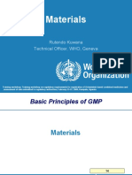 Materials: Rutendo Kuwana Technical Officer, WHO, Geneva
