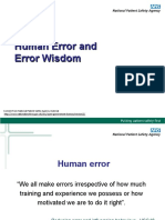 Human Error and Error Wisdom
