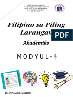 Modyul 4 Filipino Sa Piling Larangan