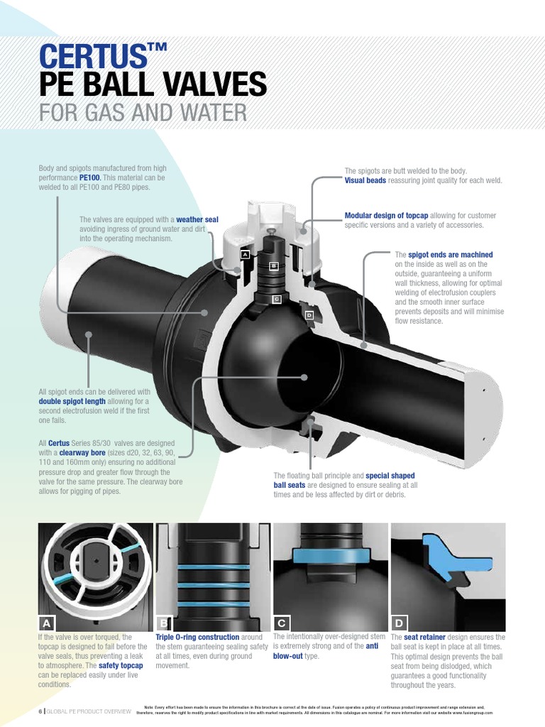 Pe Ball Valves: Certus | PDF | Tap (Valve) | Pipe (Fluid Conveyance)