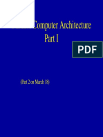 Parallel Computer Architecture: (Part 2 On March 18)