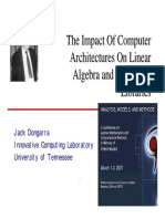 The Impact of Computer Architectures On Linear Algebra and Numerical Libraries