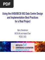 Using The ANSI/BICSI 002 Data Centre Design and Implementation Best Practices For A Real Project