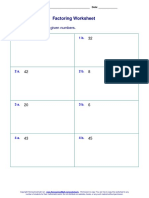Factor Worksheet - PDF (HW)